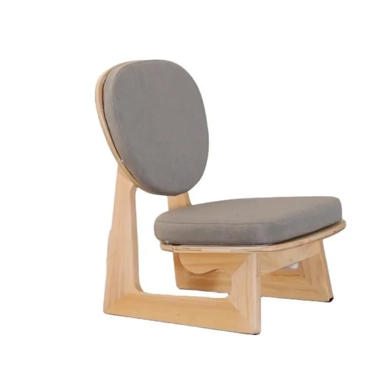 Low Sitting Stool Wood Chair Japanese Style Tatami Furniture Leisure Kneeling Chair Meditation Seat Fabric Upholstery Cushion