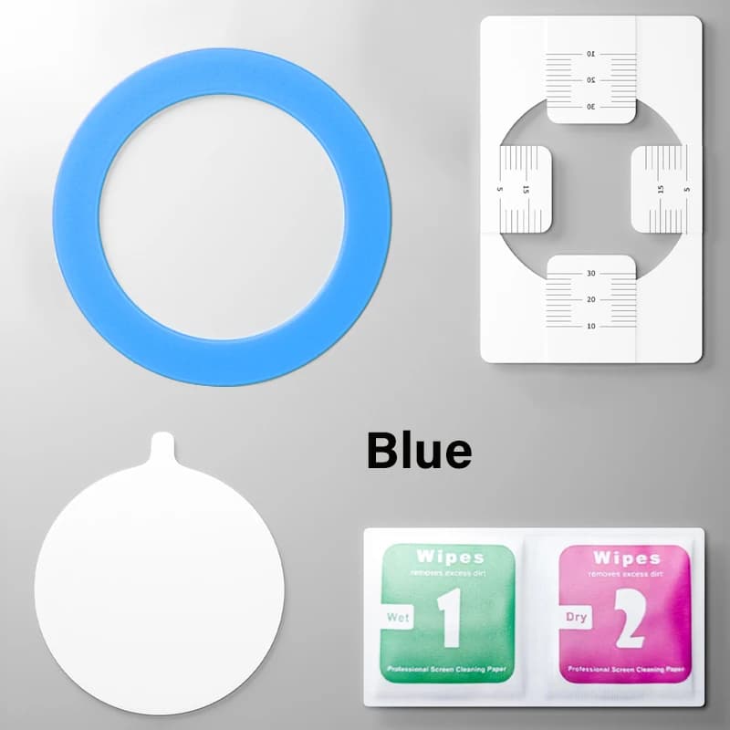 Anello magnetico in plastica universale per custodia per telefono Magsafe Supporto adesivo in plastica Caricatore wireless Piastra in ferro Foglio Magnete per auto