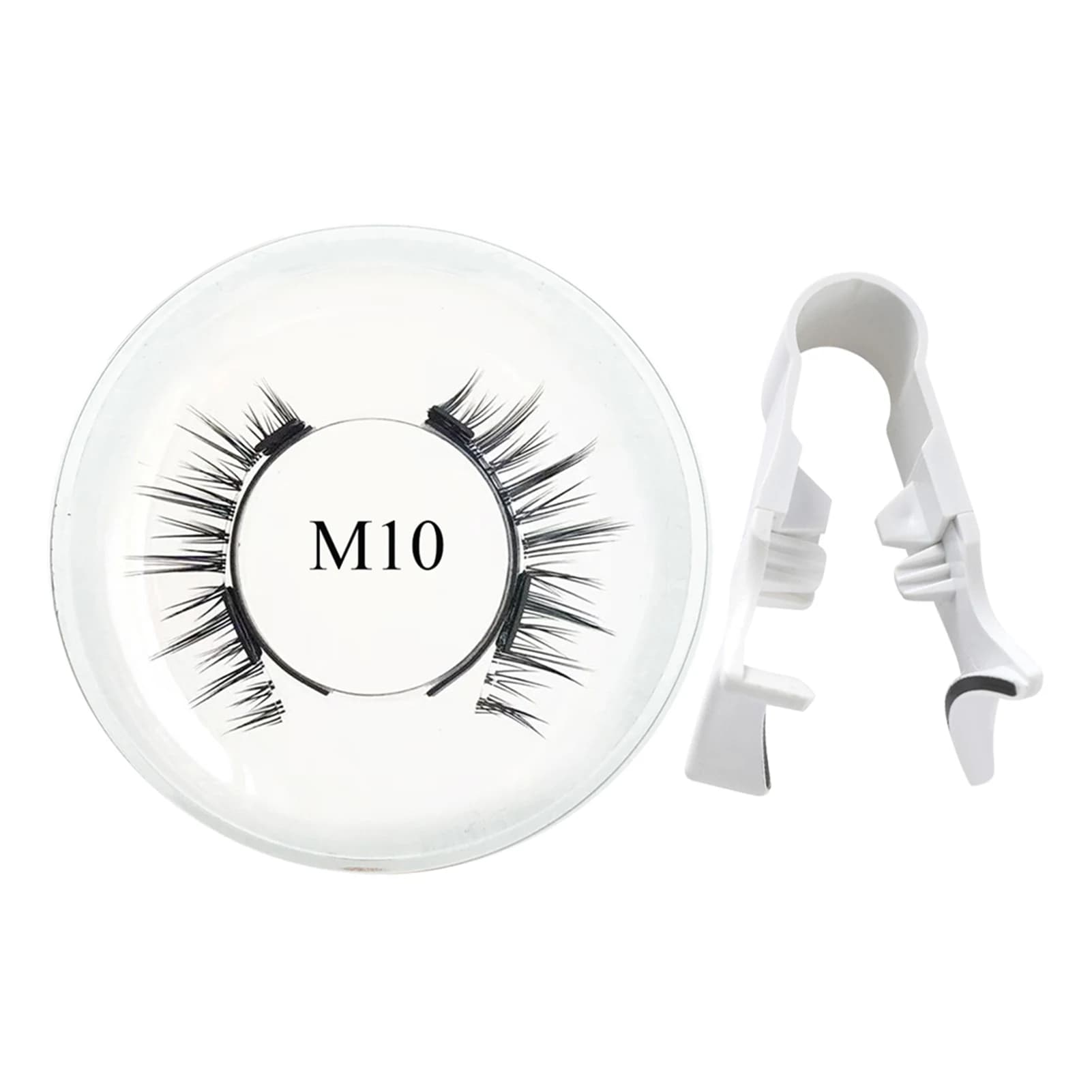 Natural Magnetic Eyelash 3D Hand-made Stripe Fake Eyelashes Collarless Glue Set Reusable Eyelashes for Women Make-up