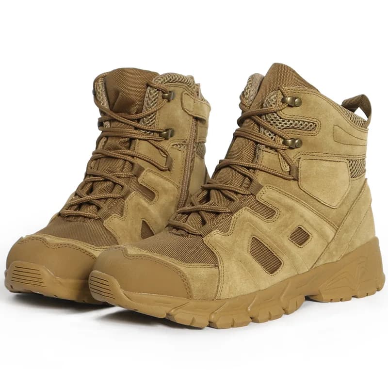2025 Sabbia Coppie Outdoor Mountain Desert Arrampicata Stivali Antiscivolo Combattimento Trekking Uomo Stivali Caccia Stivali da lavoro per uomo Scarpe