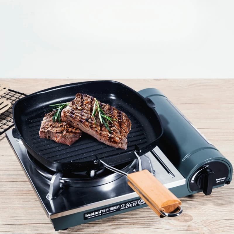Padella per bistecche in ferro pieghevole Padella compatta portatile per grigliare all'aperto Comodo accessorio da cucina