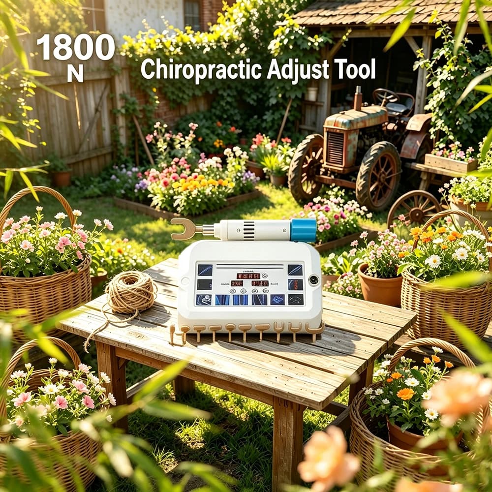 1800N Chiropractic Adjusting Tool Adjustable Intensity Correction Gun Therapy Chiropractic Adjusting Instrument Fascia 10 Heads