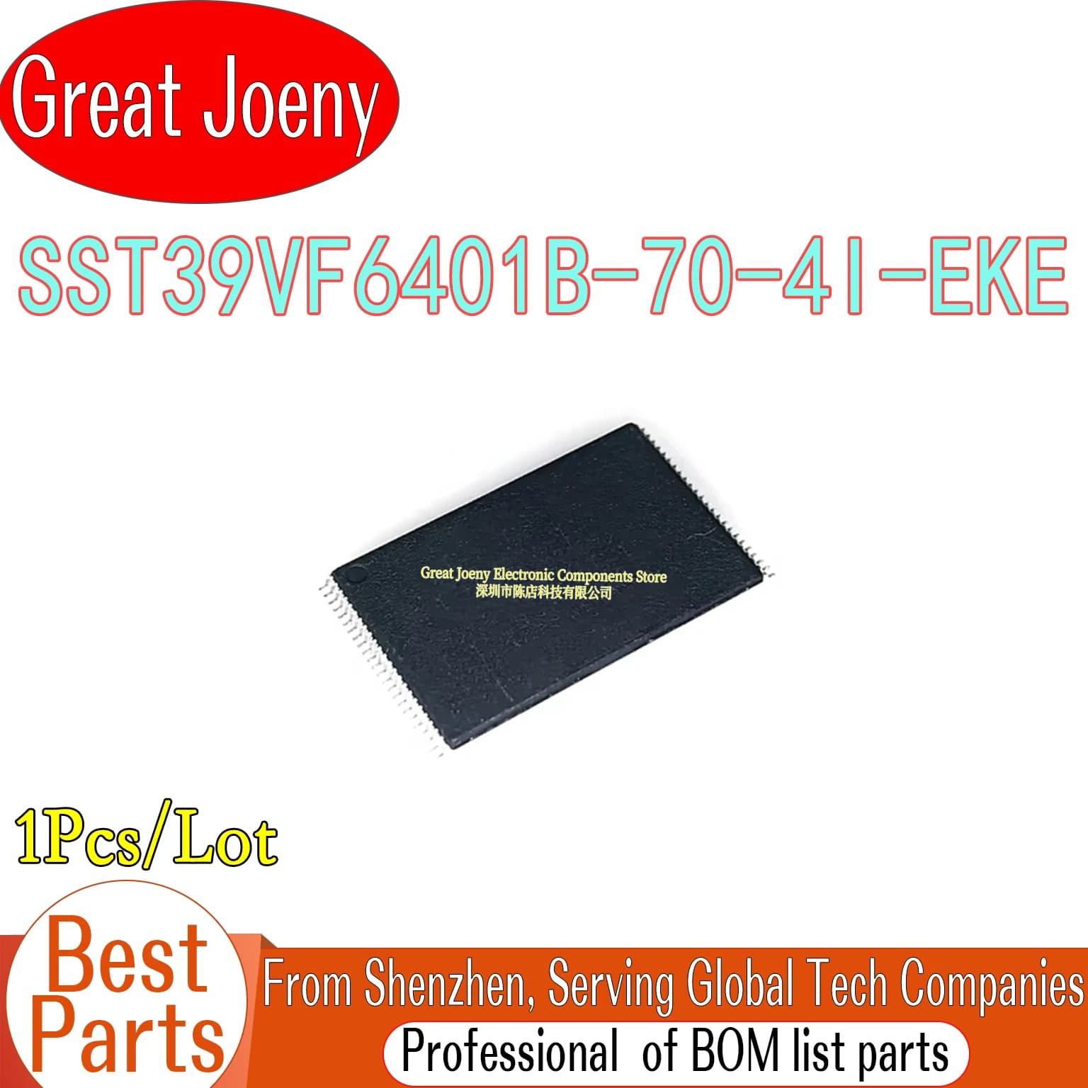100% Nuovo Originale 39VF6401B SST39VF6401B-70-4I-EKE SST39VF6401B SST39VF6401 SST39VF6401B-70-4I IC FLASH Chipset TSOP-48