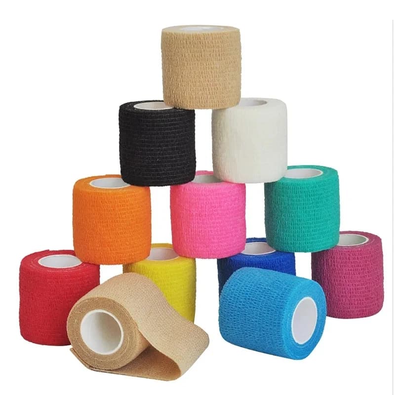 1/6/10/15 Pezzi Benda Elastica Autoadesiva Rosa 4,8m per Supporto Ginocchio, Dita, Caviglia, Palmo