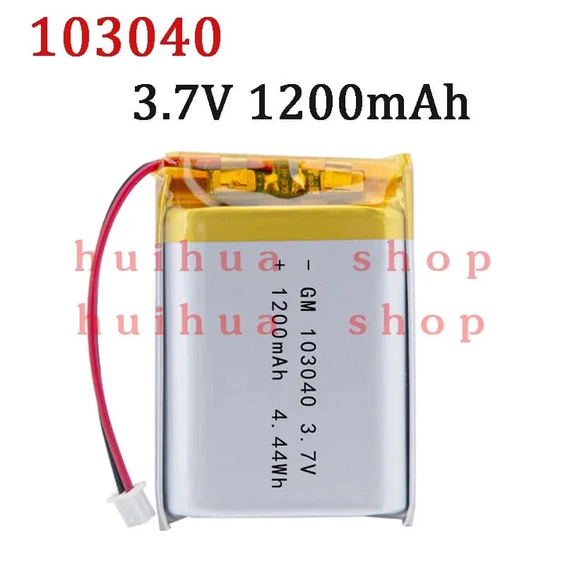 3.7V 1200mAh 103040 Batteria ai polimeri di litio per PS4 Umidificatore Dispositivo di navigazione GPS Localizzatore indossabile intelligente JM