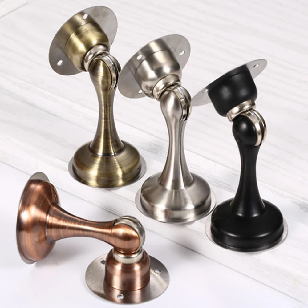 Stainless Steel Door Stopper Anti-Collision Hidden Door Holders Catch Floor Wall Mounted Nail-free Doorstop Door Hardware