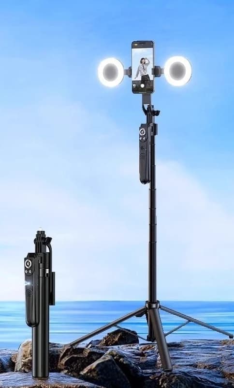 2024 nuovo supporto per telefono cellulare, selfie stick cardanico AI intelligente, artefatto di follow-up a 360 gradi per esterni dal vivo completamente automatico
