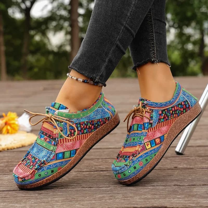 2025 Donne di Autunno Casual Scarpe Basse Donne Solido Versatile Lace-up Mocassini Moda Donna Scarpe Sportive Antiscivolo Zapatos De Mujer