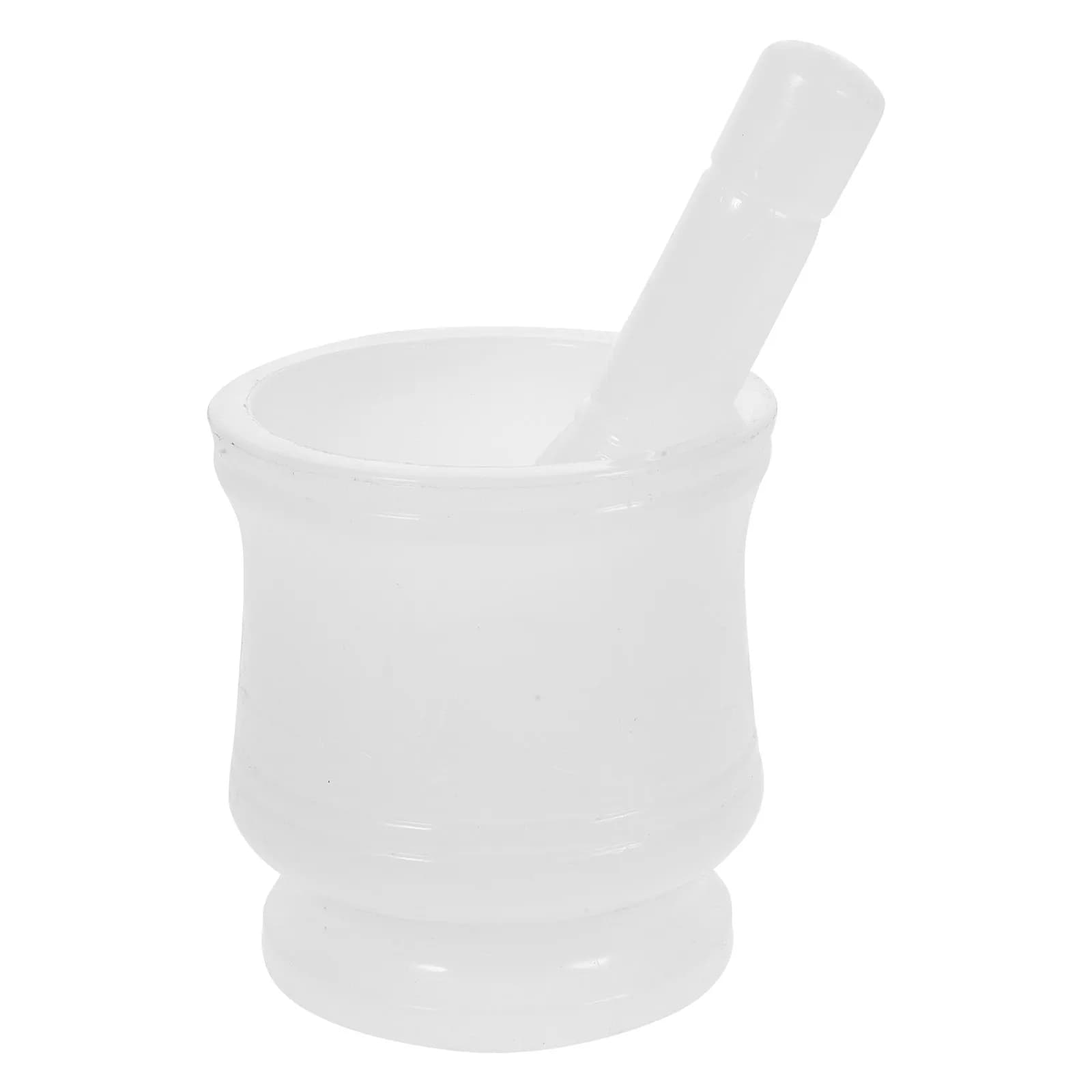 Set Premium di Mortaio e Pestello in PP per Macinare Spezie, Aglio, Erbe, Peperoncino, Utensile da Cucina con Base Antiscivolo