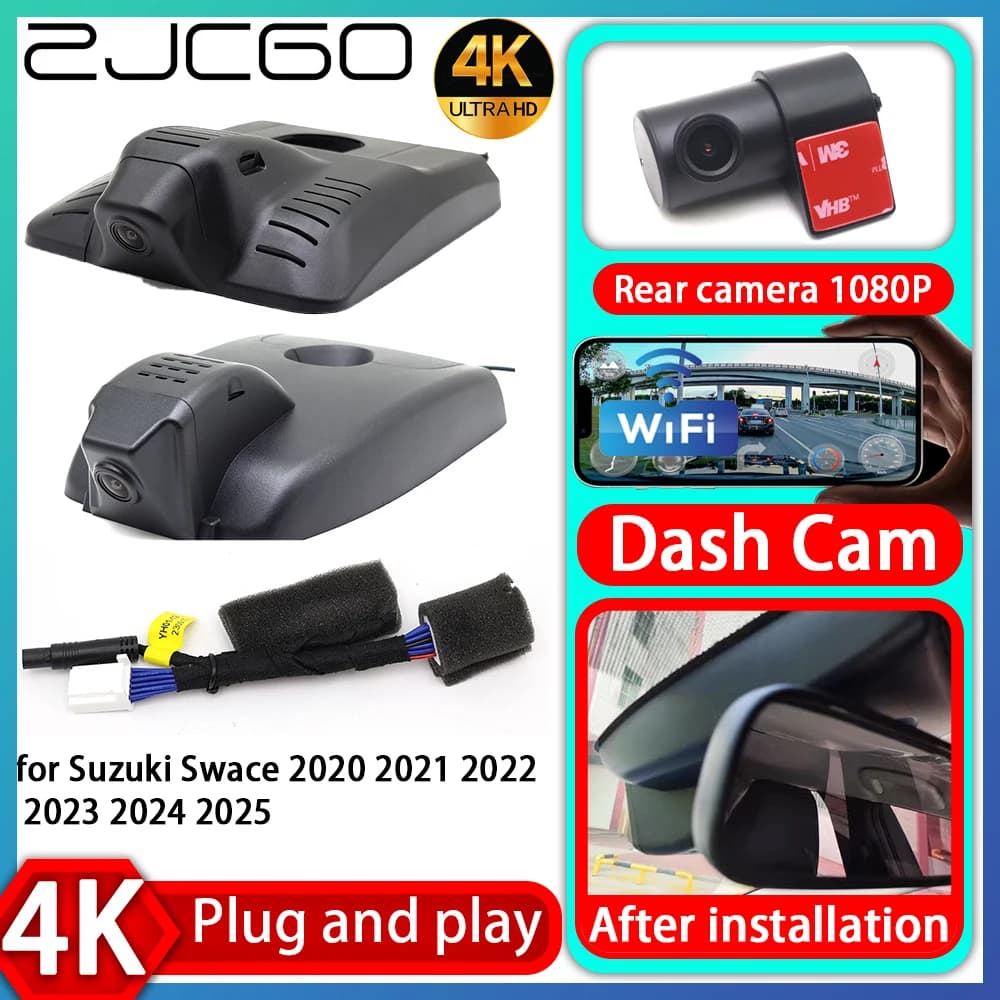 ZJCGO UHD 4K 2160P Plug and Play DVR Dash Cam Videocamera per Suzuki Swace 2020 2021 2022 2023 2024 2025