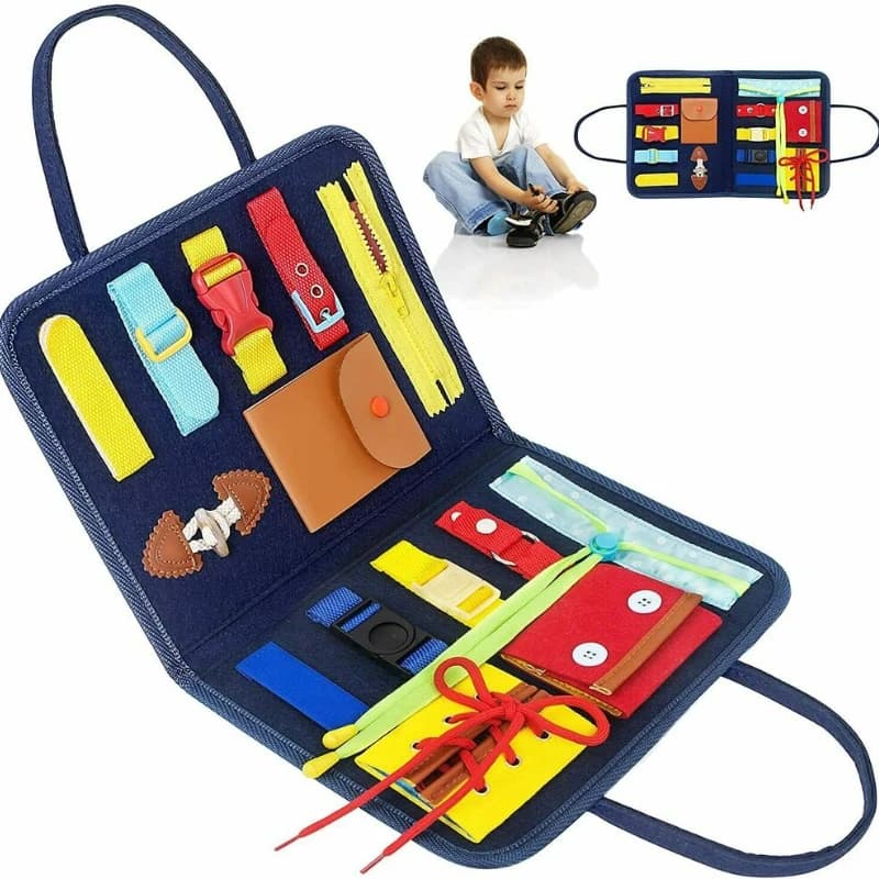 Montessori Giocattoli per bambini Bambino occupato Bordo Fibbia Formazione Giocattolo educativo per l'apprendimento Giocattoli prescolari per bambini