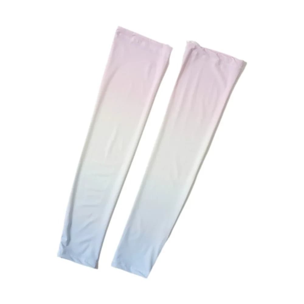 Pulling Rope Ice Silk Arm Sleeves Gradient Color Flared Sunscreen Arm Sleeves UV Protection Large Cycling Arm Cover Summer
