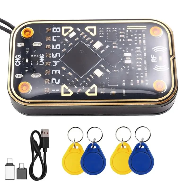 【DISPONIBILE】Emulatore di Chip RFID Chameleon Ultra V2.0 + 2 Portachiavi CUID/UID 125Khz 13.56Mhz, Decodificatore di Carte NFC, Duplicatore