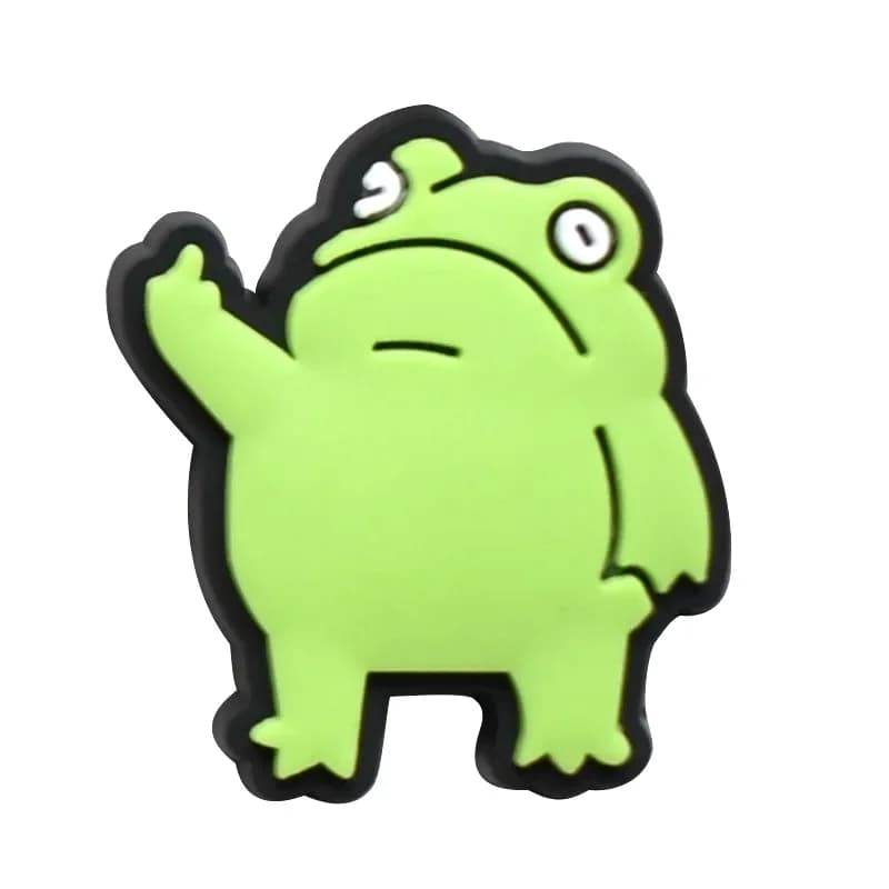 Funny Frog Shoe Charms for Crocs Accessories Men Clogs Pins Women Badge Boy Girl Jeans Kids Decorations Buckle Shoes Accessories