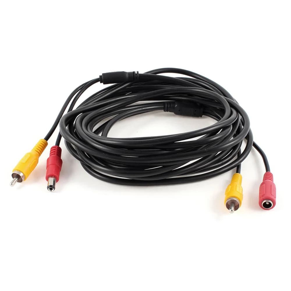 Cavo di alimentazione AV DC video RCA 5M/10M/20M per kit telecamera per retromarcia per camion per auto CCTV TV