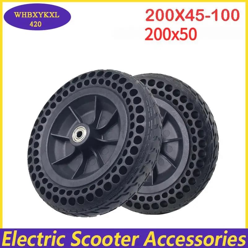 8 Inch Solid Tyre with Plastic Hub 200x50 200x45-110 for Electric Scooter Wheelchair No Inflation Part Whole Wheel Durable