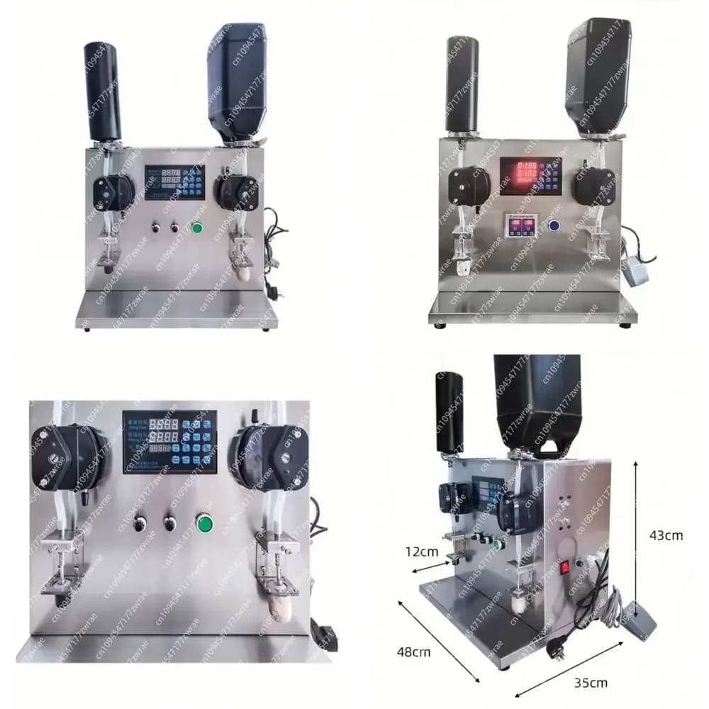 Double Head Multi-purpose UV Glue Nail Polish Glue Mascara Lipstick Thread Glue Sealant Paste Liquid Filling Machine LRDB-2A