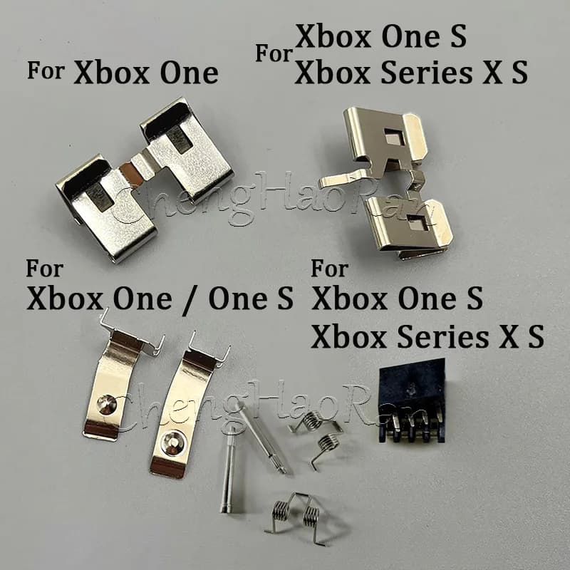 1SET Connettore di Contatto Della Batteria Clip di Metallo Parte Per Xbox one/one S/Slim/Serie XS Controller Supporto Della Batteria LT RT Pulsante a Molla