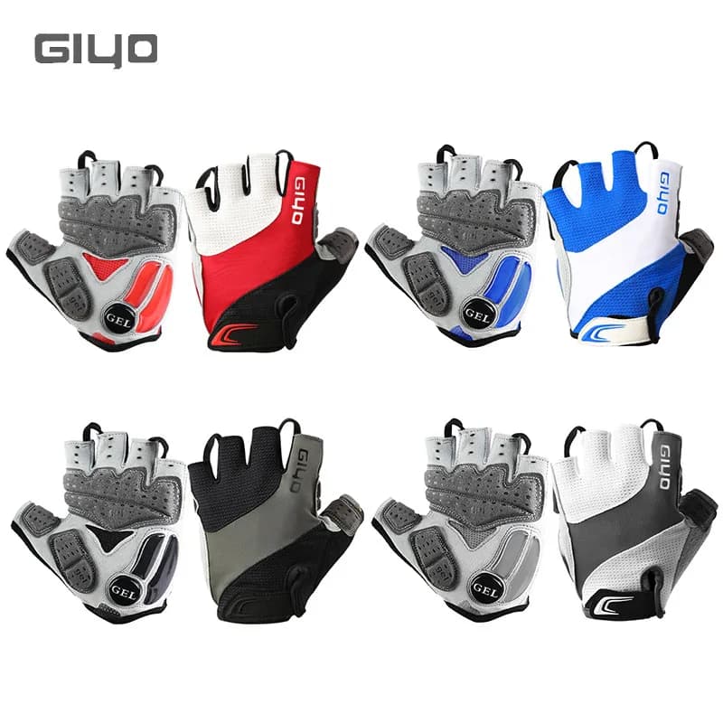 Giyo Hand-Free Cycling Gloves, Half-Geed Gloves, Lycra Fabric Short Gloves, MTB and Road Bike Outdoor Accessories