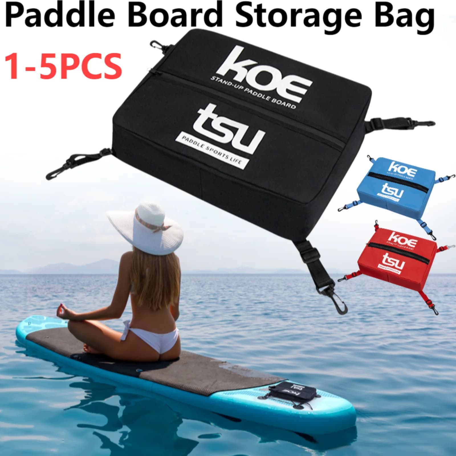 1-3PC Paddle Board Bag Surf Waterproof Deck Bag Stand Up Paddle Board Storage Bag For Kayak Paddle Board Paddle Surf Accessories