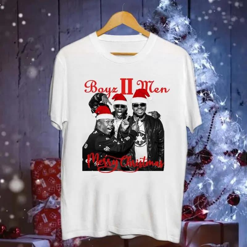 Maglietta Santa Boyz Ii da uomo Buon Natale bianca tutte le taglie S 5XL