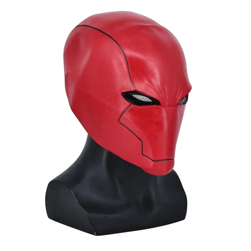 Maschere cosplay Supereroe Cappuccio rosso Casco in lattice per uomo adulto Maschere per il viso Halloween Party Masquerade Costume di carnevale Prop
