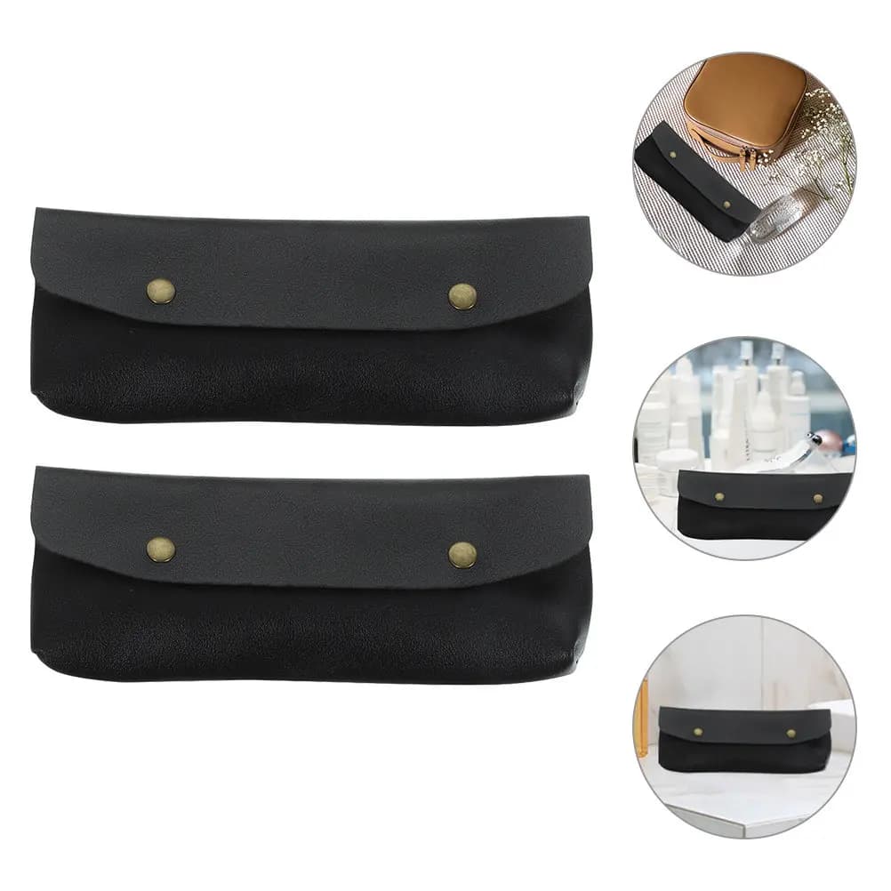 2 Pieces PU Brush Holder, Travel Handbags for Makeup Brushes, Pencils for pencils, Small Organizers