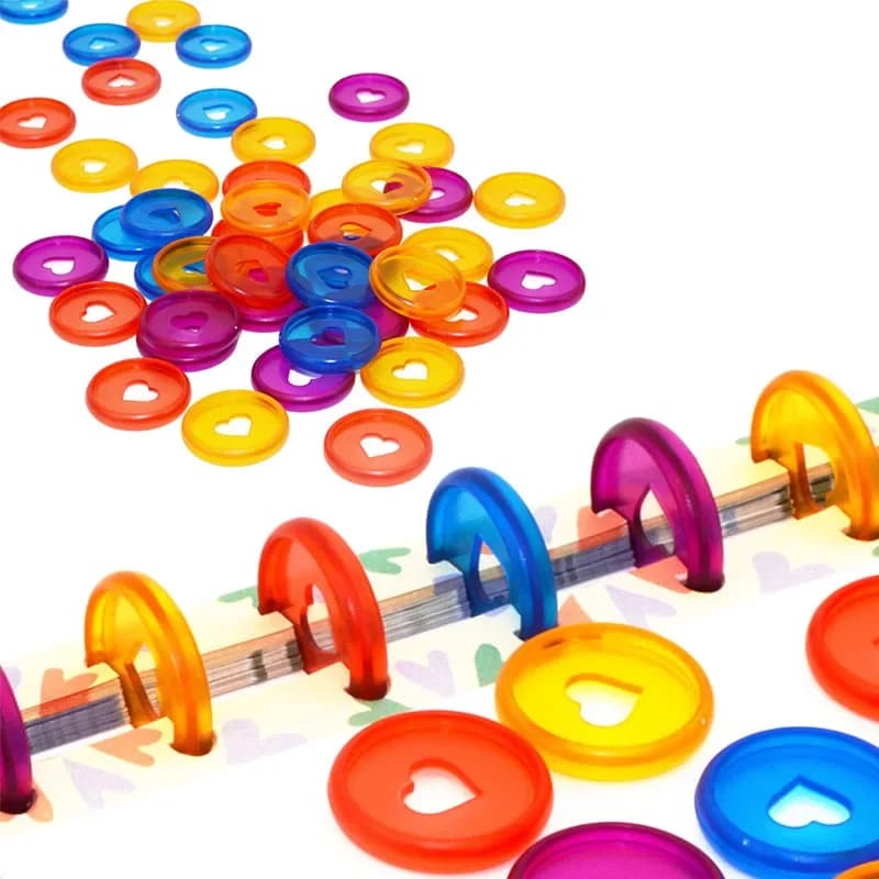 Dischi per rilegatura a disco con foro a fungo da 32 mm Anelli per rilegatura Anello in plastica color macaron Notebook Planner Raccoglitore ad anelli Forniture per rilegatura