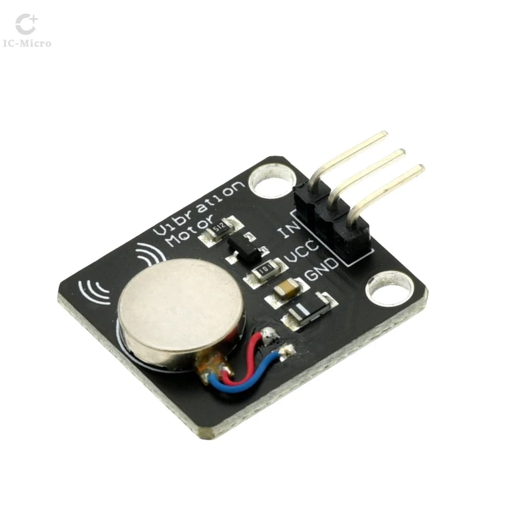 XCW 1/10 Pieces 5V Vibration Motor Module, Mini Motor Module with High and Low Level Vibration for Arduino
