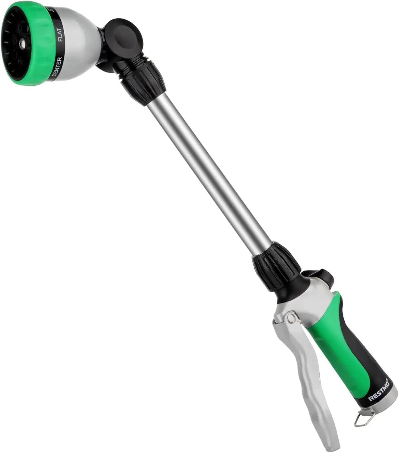 Metal irrigation launcher, durable, with angle of 180° Clitting Head, Sprayer with 16 Inch Flexible Tube and 7 Functions