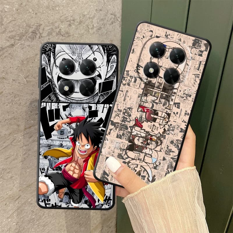 Custodia per Xiaomi Redmi Note 9S 9 10 11 12 Pro 11s 7 8 10S 13 14 Pro Plus 12s Nero Custodia morbida per telefono One Piece Cartoon Comic