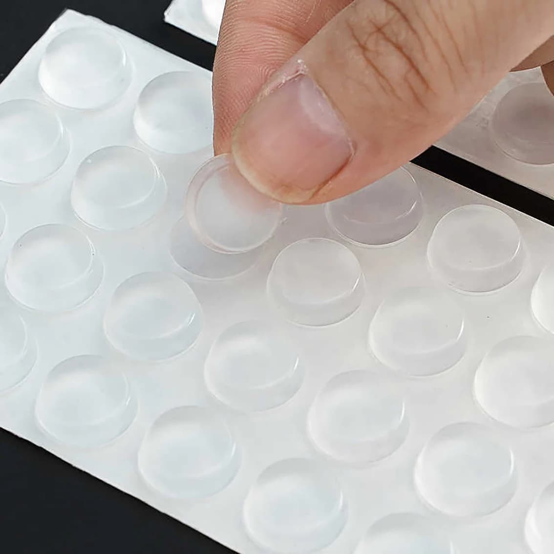Adesivo in silicone Granuli morbidi in silicone trasparente autoadesivo Maniglia per porta Tappo Ammortizzazione Tappetino protettivo antiscivolo