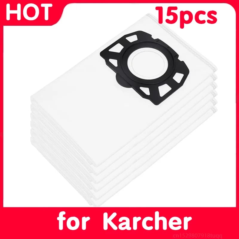 15 Sacchetti Filtro Non Tessuti per Karcher WD4 WD5 WD6, Sacchetti per Aspirapolvere KFI 487