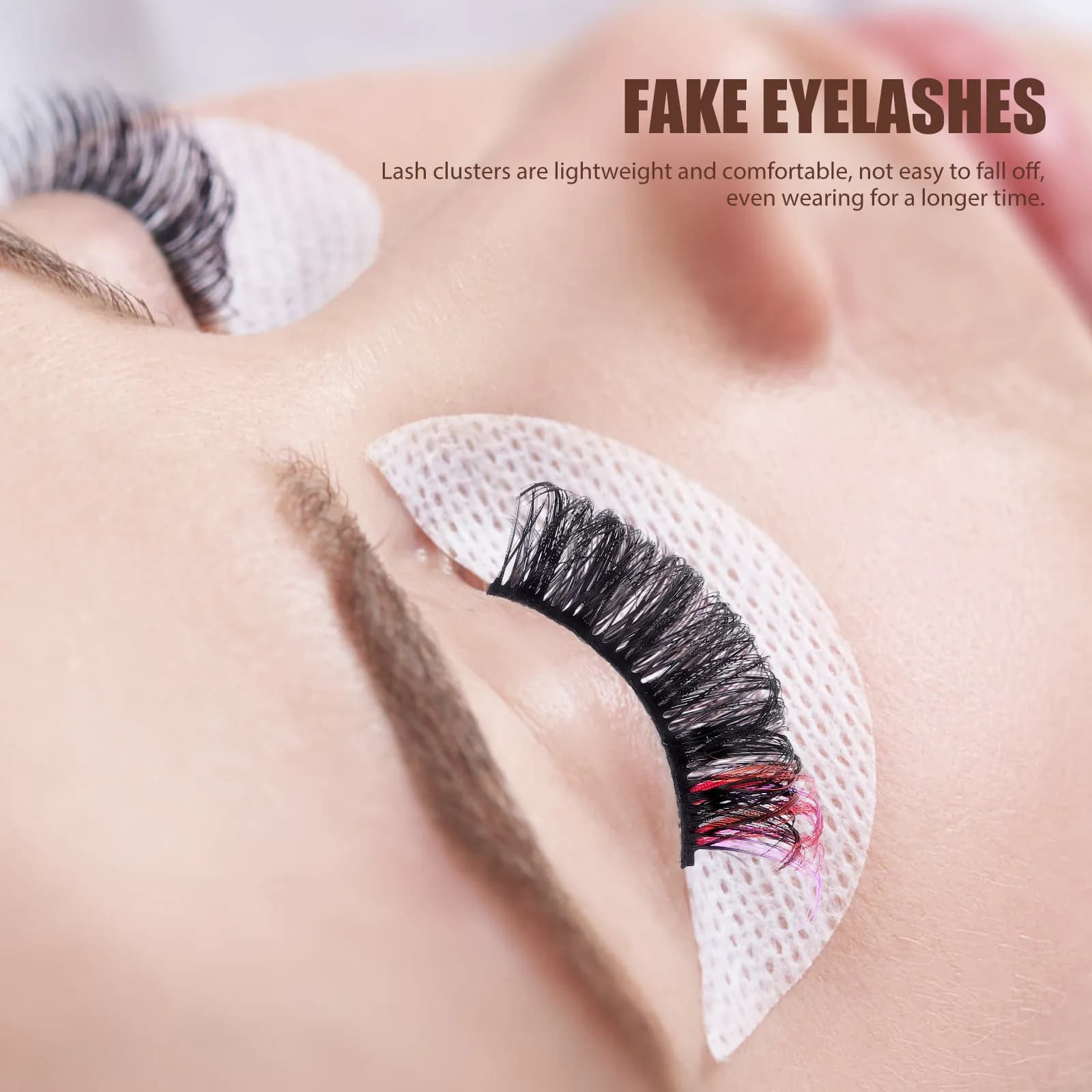 14 pairs of multilayered fake eyelashes, thick and curled, imitation colored eyelashes for makeup, cosplay and extension eyelashes.