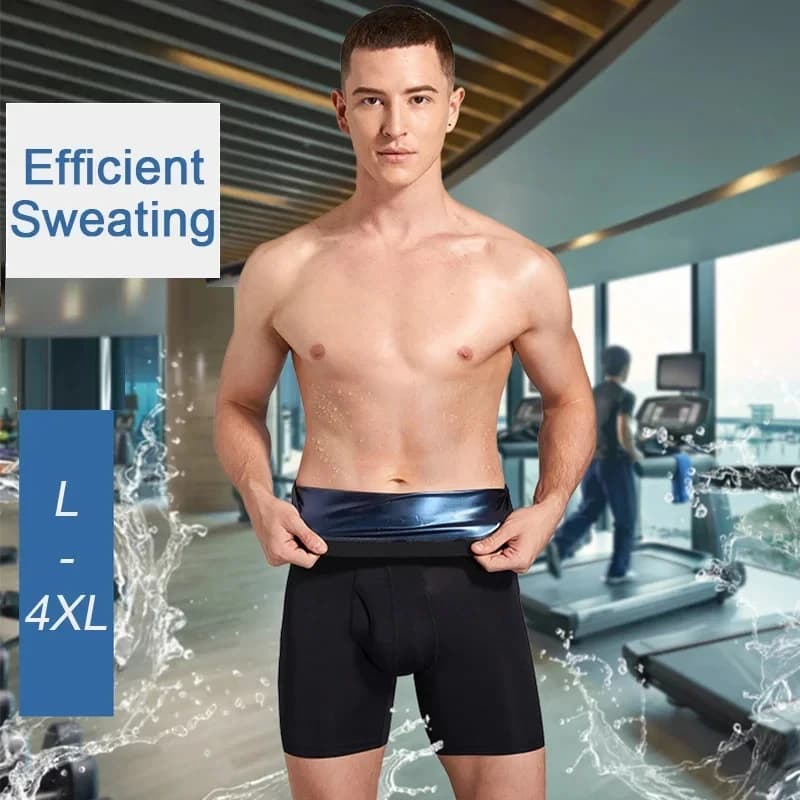 NUOVI Pantaloncini Sauna Uomo Brucia Grassi, Modellanti Vita Alta, per Fitness, Corsa e Sport, Intimo Modellante Dimagrante