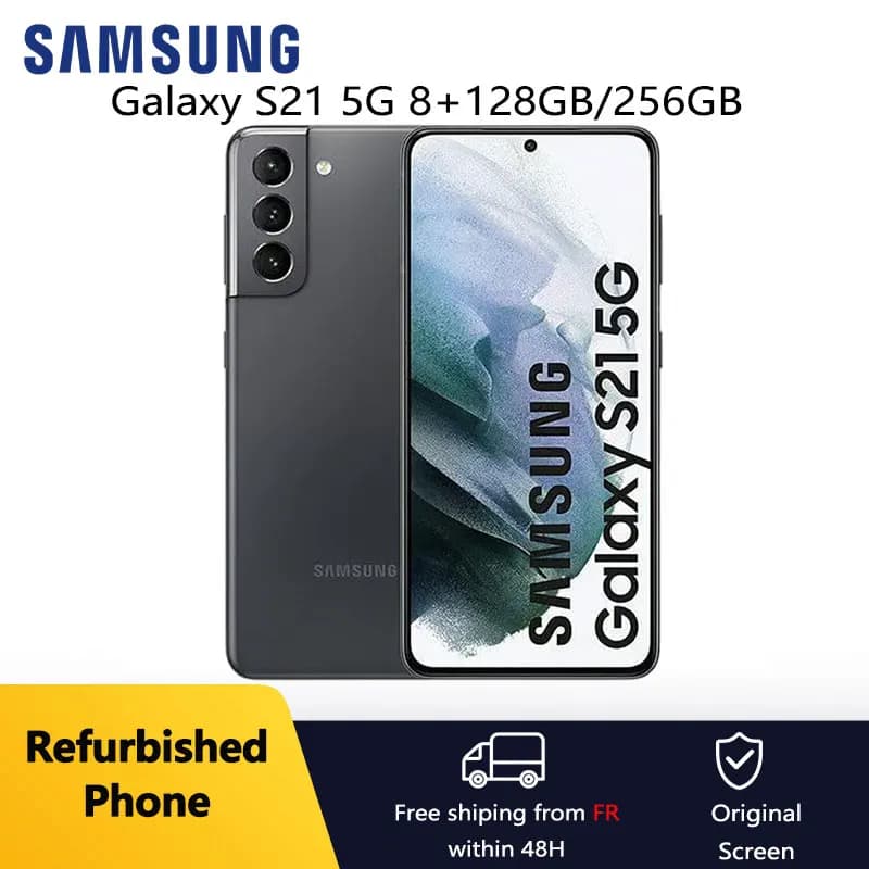 Samsung Galaxy S21 5G G9910 G991N ricondizionato 6,2" AMOLED 8 GB + 128 GB/256 GB NFC Octa Core Cellulare Android Eccellente condizione