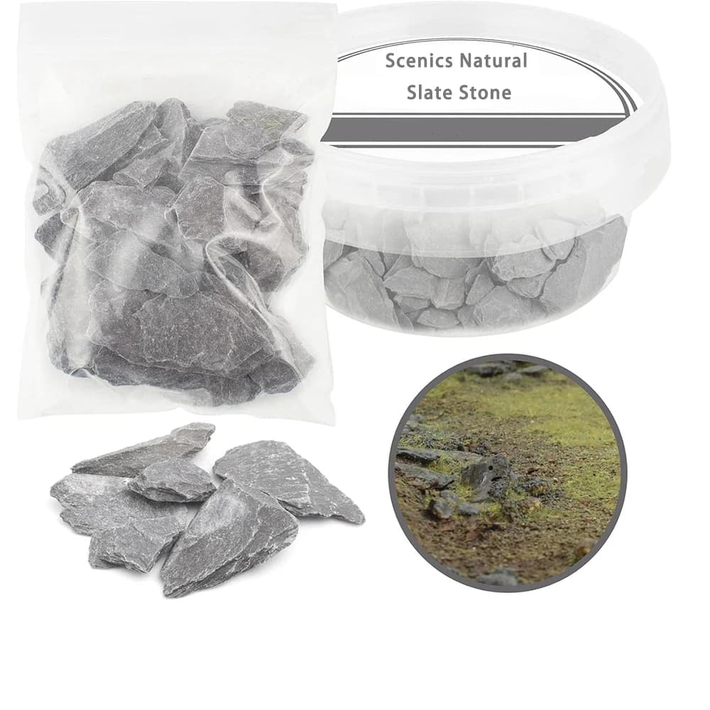 100g Fai da te Modellazione Scenici Rotcce di ardesia naturale per Diorami/Layout ferroviario/Terrario/Acquario/Tank/Paesaggio/Decorazioni di vivari