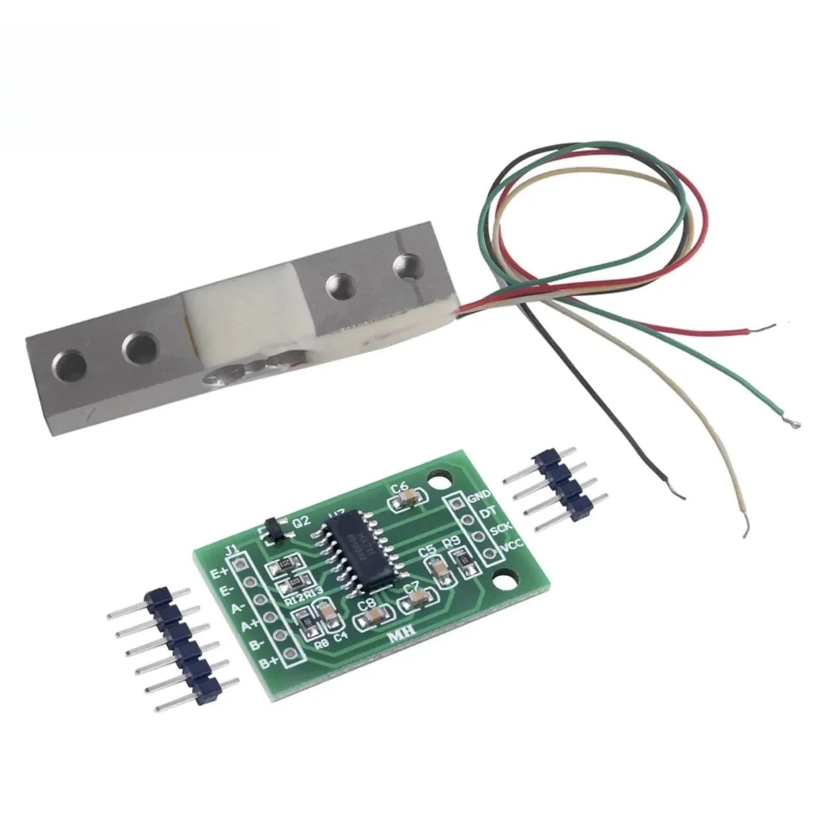 1PCS 500g Load Cell + 1PCS HX711 24Bit ADC Module for Arduino – High Precision Weight Sensor with Dual Channel Input
