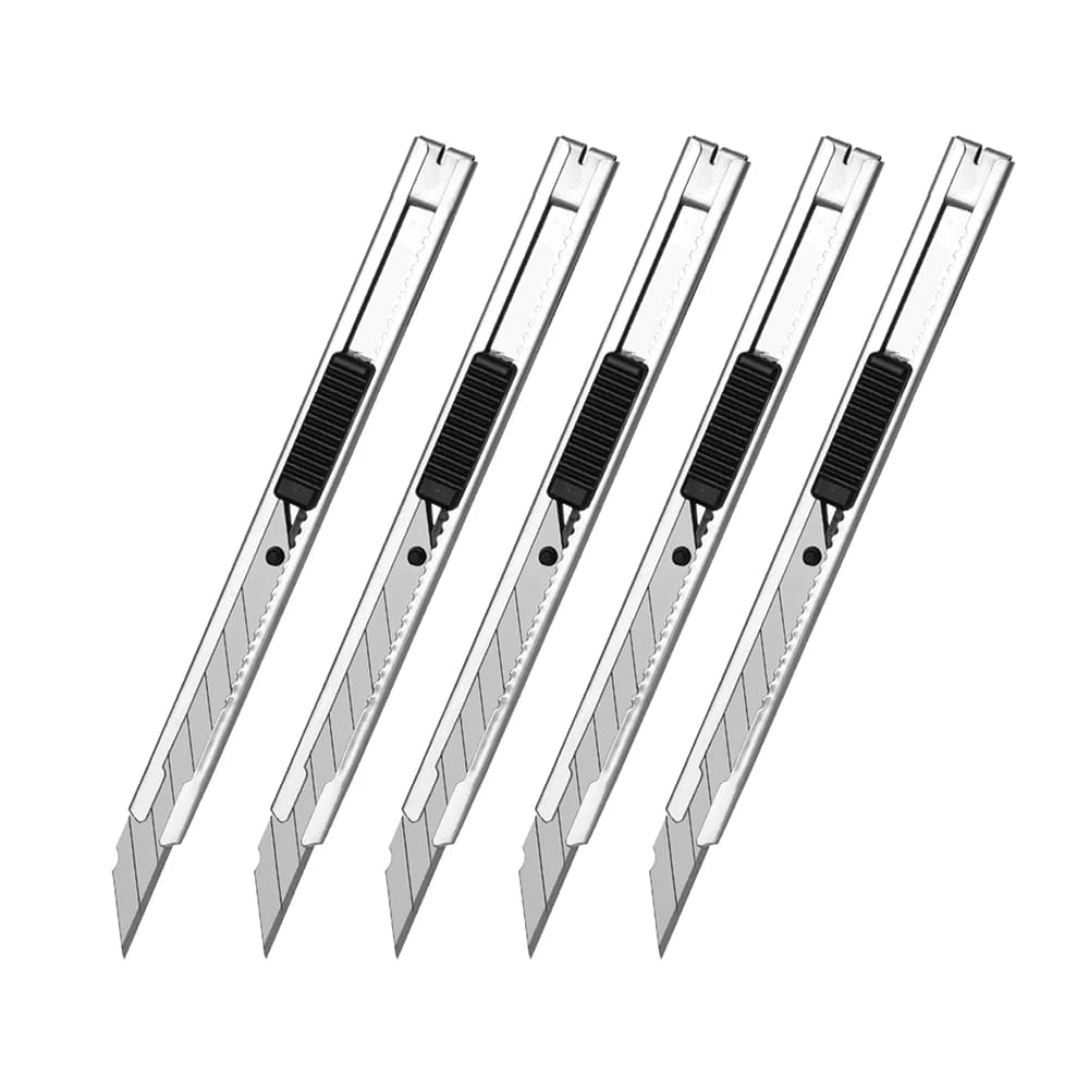 5pcs 9mm Utility Knife Tinting Car Wrap Carbon Stickers Decals Vinyl Cutter 30/60 Degree Window Film Wallpaper Cutting Tools DIY