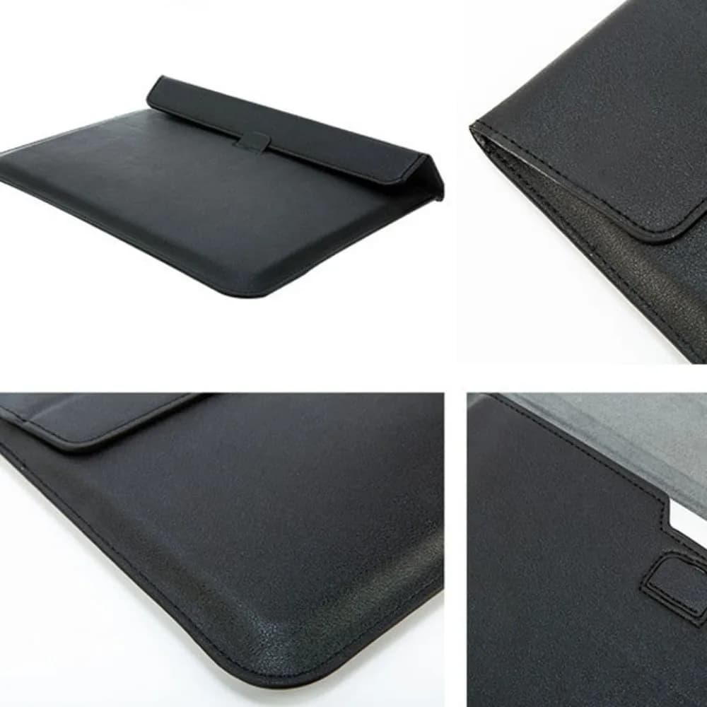 Custodia per Laptop da 13 Pollici con Chiusura Magnetica, Design a Busta, Supporto Integrato, Leggera in Pelle