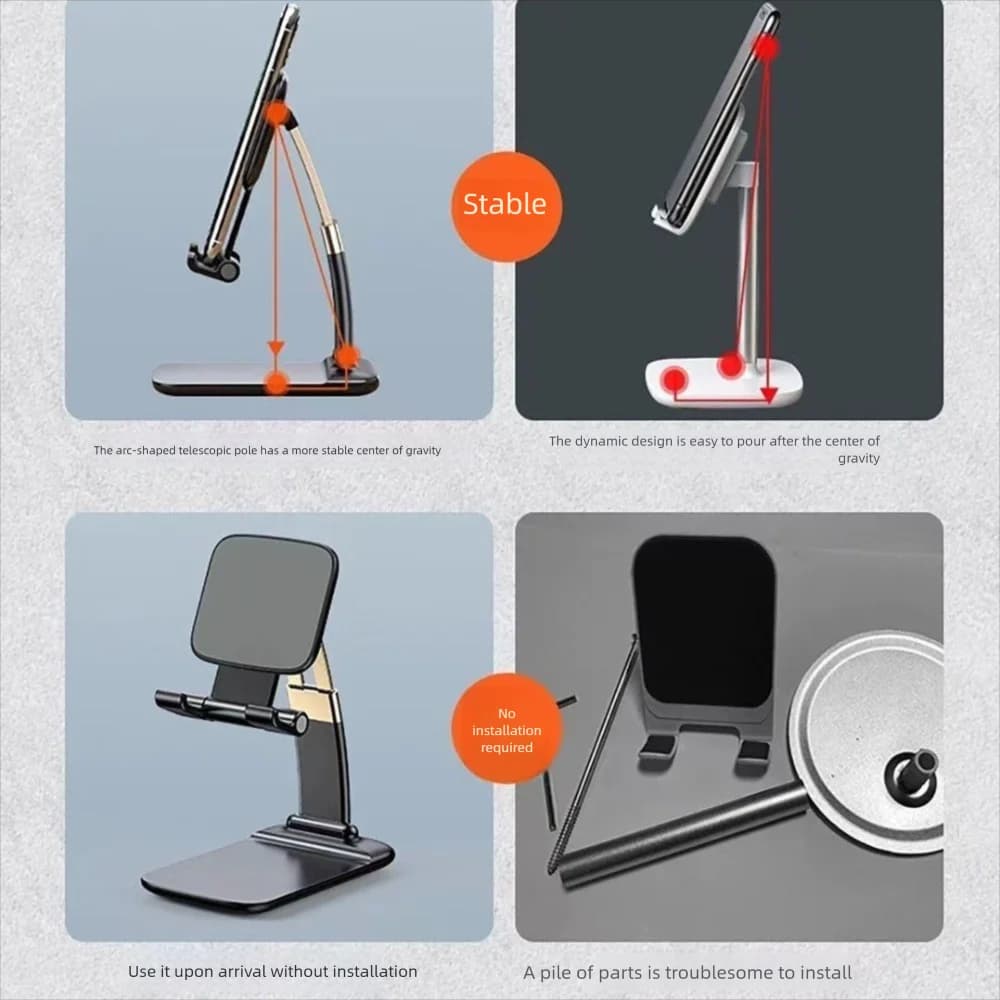 New Foldable Mobile Phone Stand Silicone Protection Stable Phone Holder Universal Portable Smartphone Bracket
