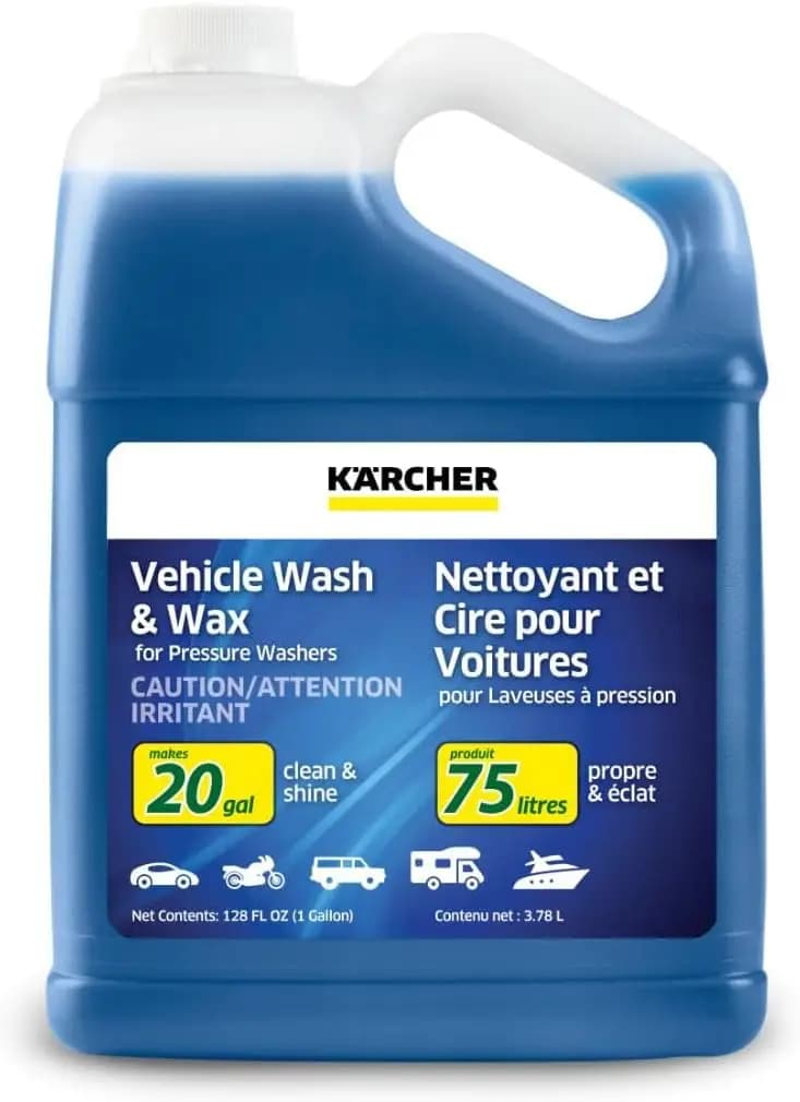 Detergente per Lavaggio e Lucidatura di Veicoli, Moto, Camion, Barche - Altamente Concentrato, Produce fino a 20 Galloni di Detergente