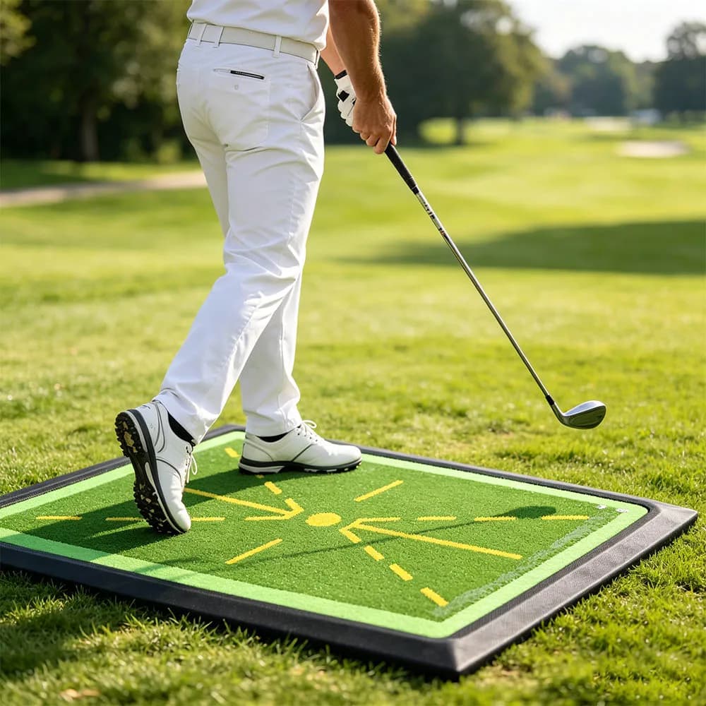 Ball Display Track Golf Training Pad Trace Detection High Quality Golf Strike Mat Directional Mat Beginner Training