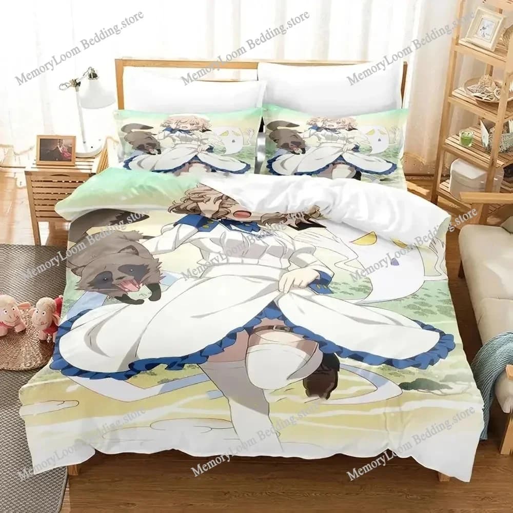 3D Print Kotoko Iwanaga Kyokou Suiri Bedding Set Duvet Cover Bed Set Quilt Cover Pillowcase Comforter King Queen Size Boys Adult