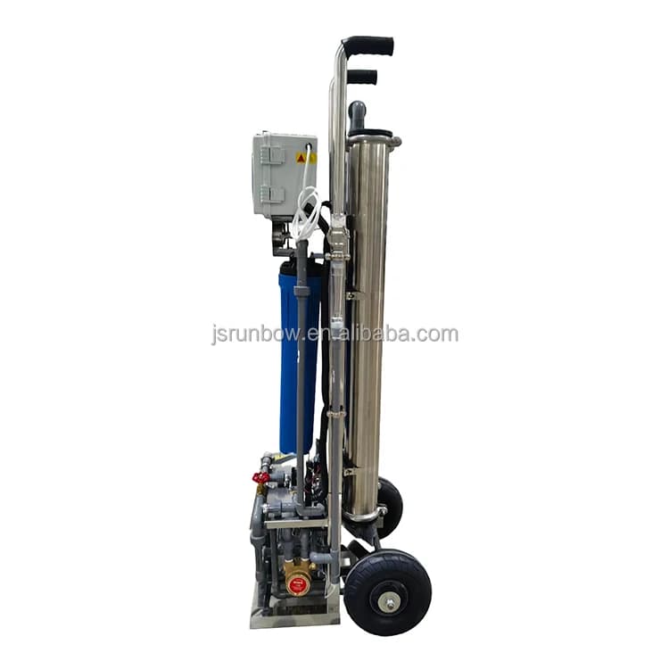 Macchina Mobile per Pulizia Pannelli Solari 500L/H, Depuratore d'Acqua a Osmosi Inversa per Finestre, Impianto di Desalinizzazione
