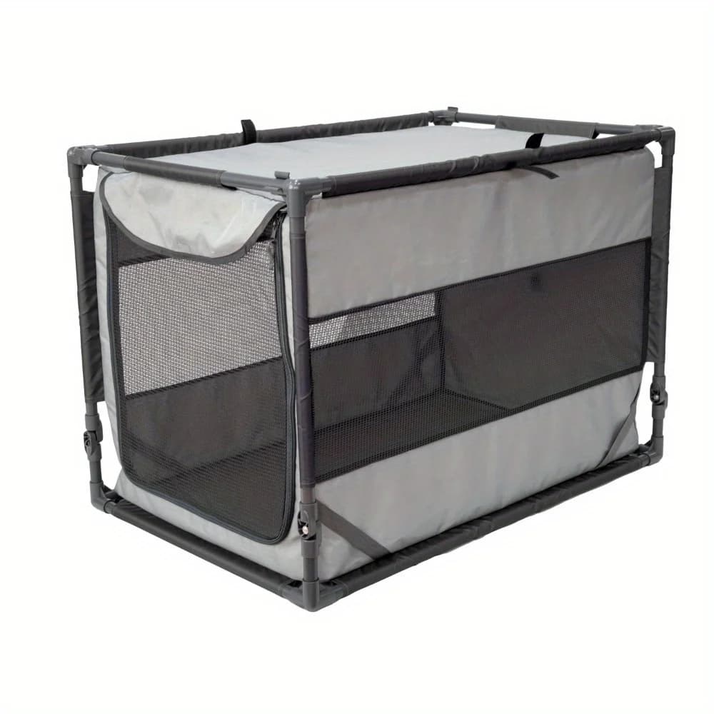 Grande Cuccia Pieghevole Portatile per Cani, Trasportino Morbido Grigio per Viaggi, Uso Interno ed Esterno