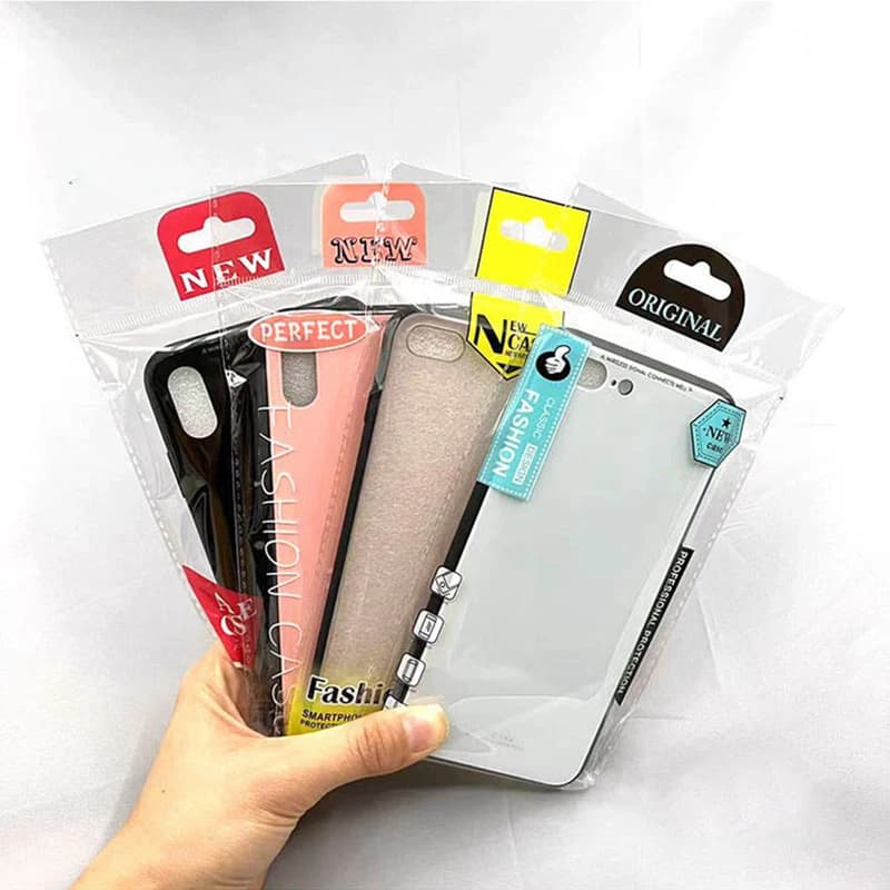 Borsa da imballaggio OPP da 500 pezzi per Samsung iPhone Xiaomi Custodia protettiva in plastica neutra per telefono, borse autoadesive per cellulare