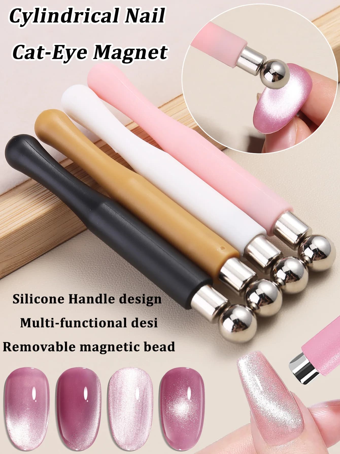 Strumento per Nail Art con Effetto Occhio di Gatto Cilindrico, Gel Magnetico per Decorazione Unghie, Effetto 3D