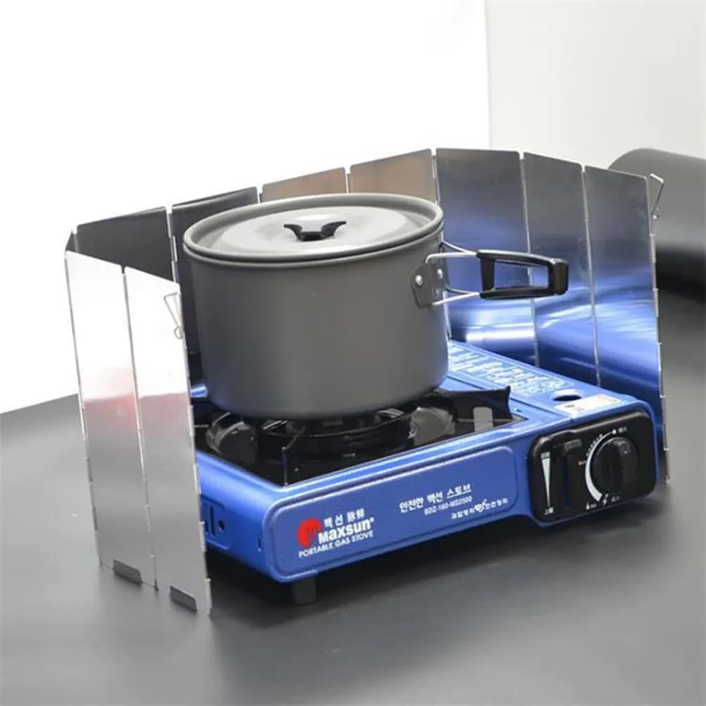 10 Pieghevole Winding Parts in Aluminium Alloy for Camping Stove, Hiking, Open Kitchen, Portable and Space Saving, for Picnic