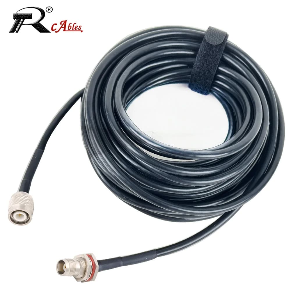 Cavo Coassiale RG58 a Bassa Perdita, da TNC Maschio a TNC Femmina Impermeabile, Prolunga per Antenna WiFi per Uso Professionale
